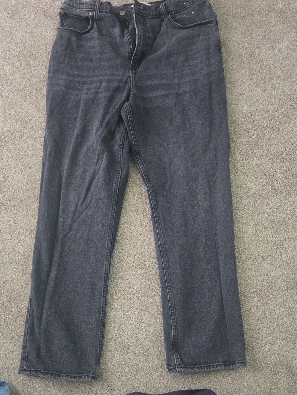 Abercrombie & Fitch Straight-Leg Black Denim Jeans